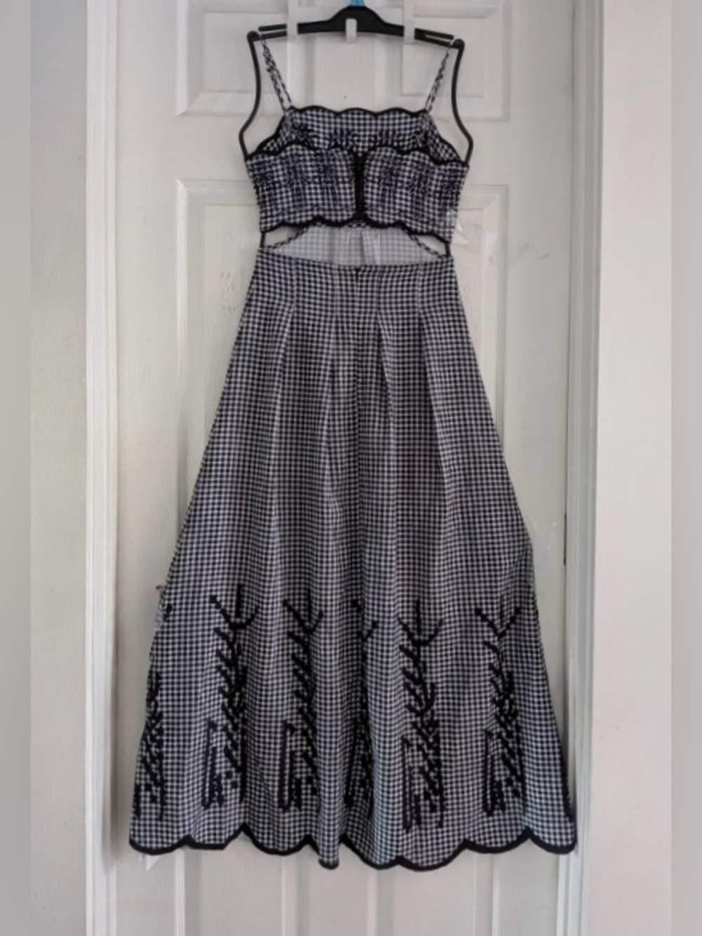 Commense Black and White Gingham Maxi Dress - Picture 7 of 11